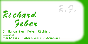 richard feber business card